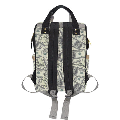Dollar Pattern Print Design DO02 Diaper Bag Backpack