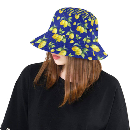 Lemon Pattern Print Design LM06 Unisex Bucket Hat