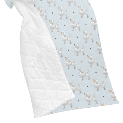 Poodle Pattern Print Design A05 Premium Quilt