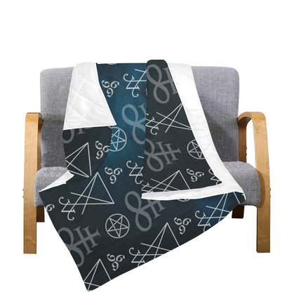 Pentagram Pattern Print Design A03 Premium Quilt
