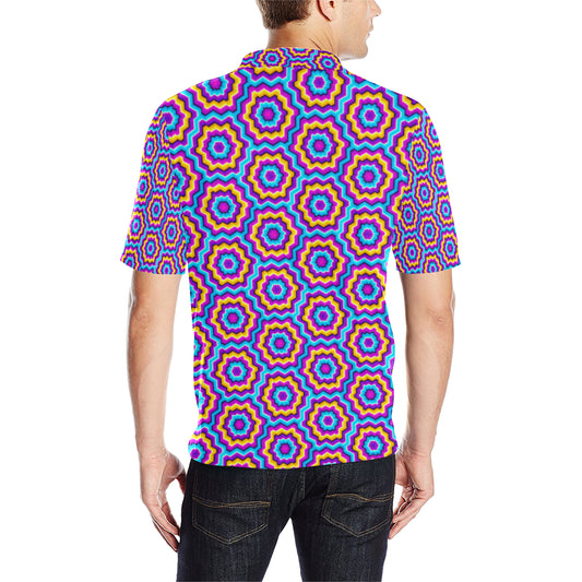 Optical illusion Techno Movement Men Polo Shirt