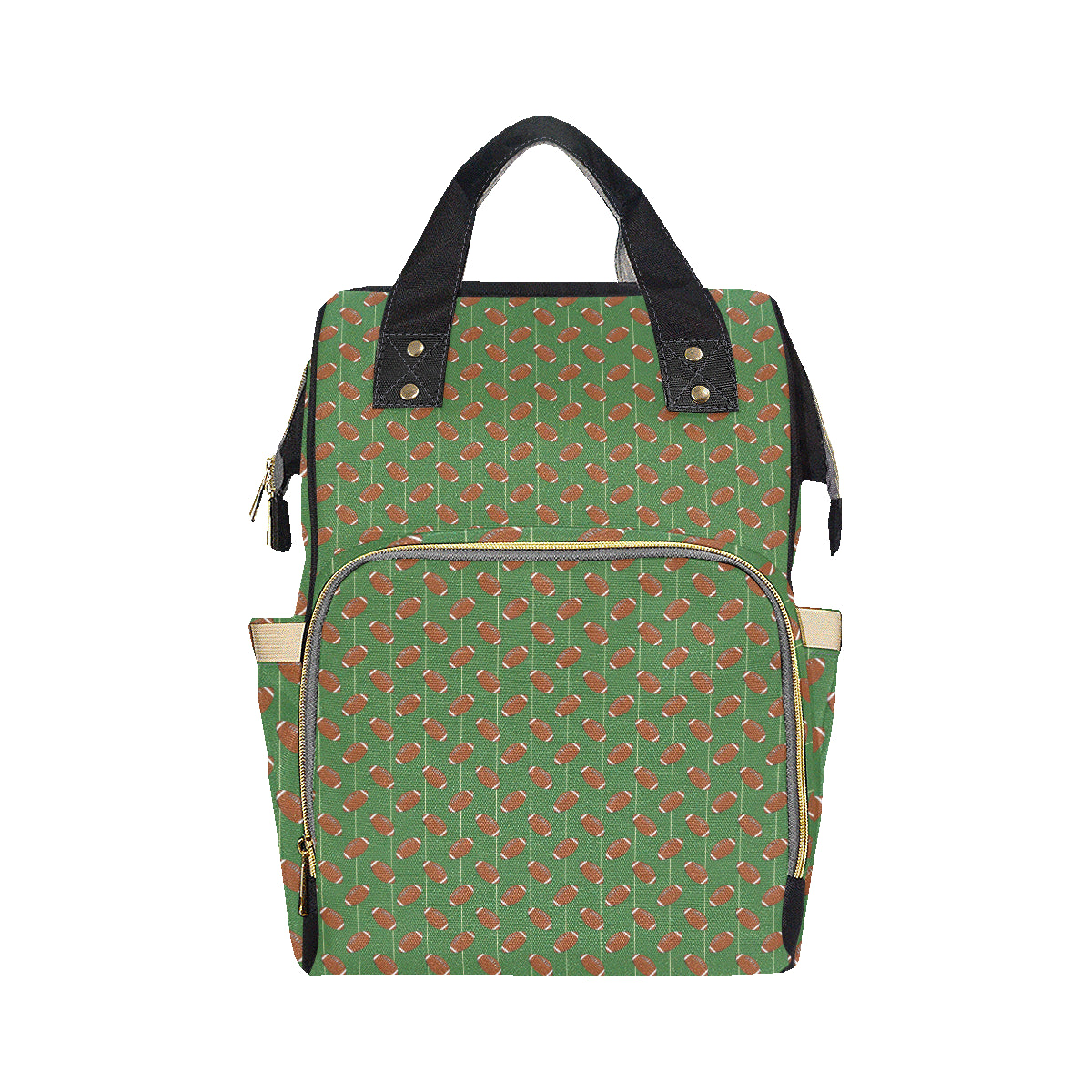 American Football on Field Themed Diaper Bag Backpack