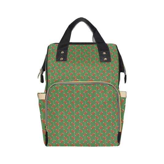 American Football on Field Themed Diaper Bag Backpack