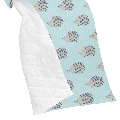 Hedgehog Pattern Print Design 02 Premium Quilt