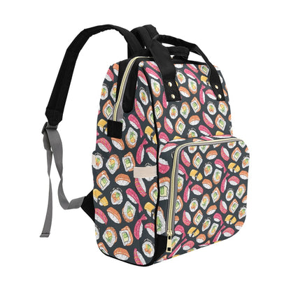 Sushi Print Design LKS306 Diaper Bag Backpack