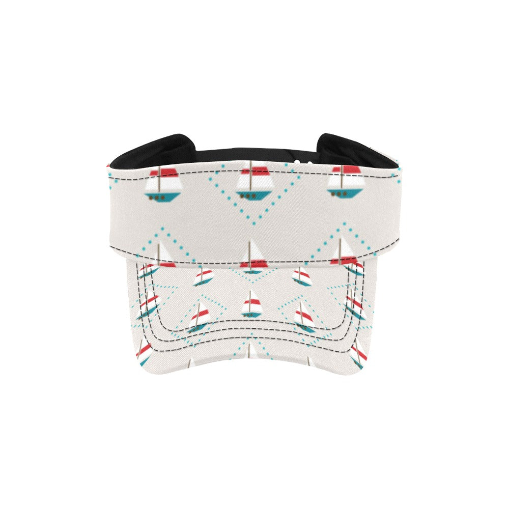 Sailboat Print Design LKS301 Unisex Sun Visor