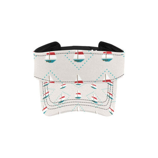Sailboat Print Design LKS301 Unisex Sun Visor