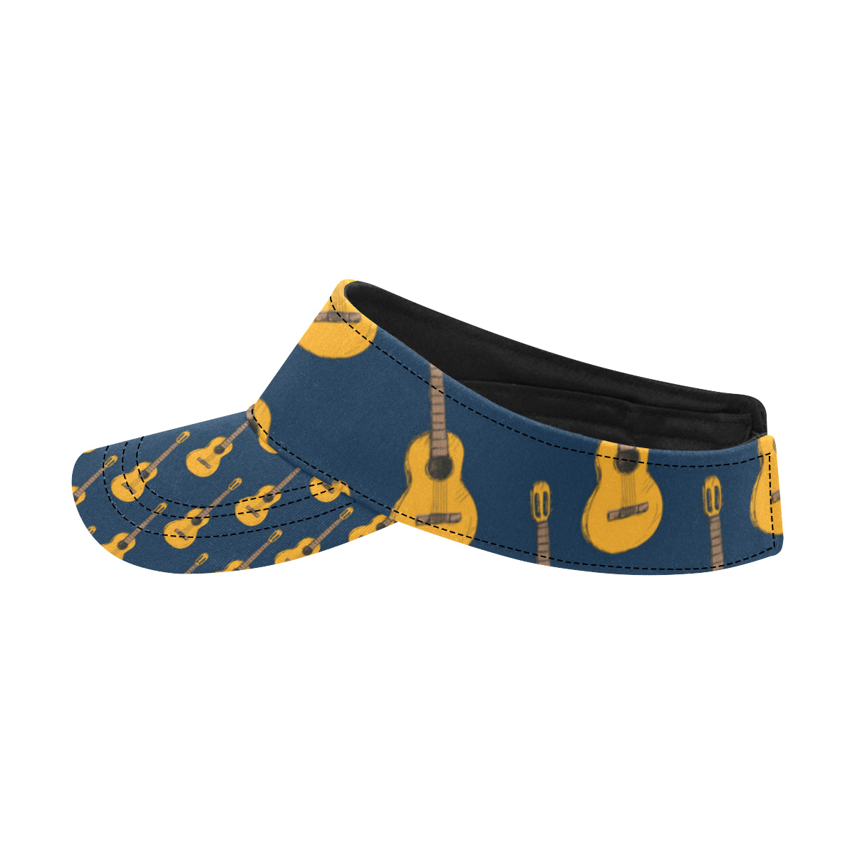 Acoustic Guitar Pattern Print Design 04 Unisex Sun Visor