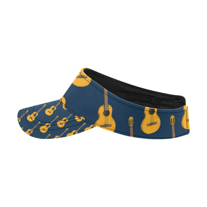 Acoustic Guitar Pattern Print Design 04 Unisex Sun Visor