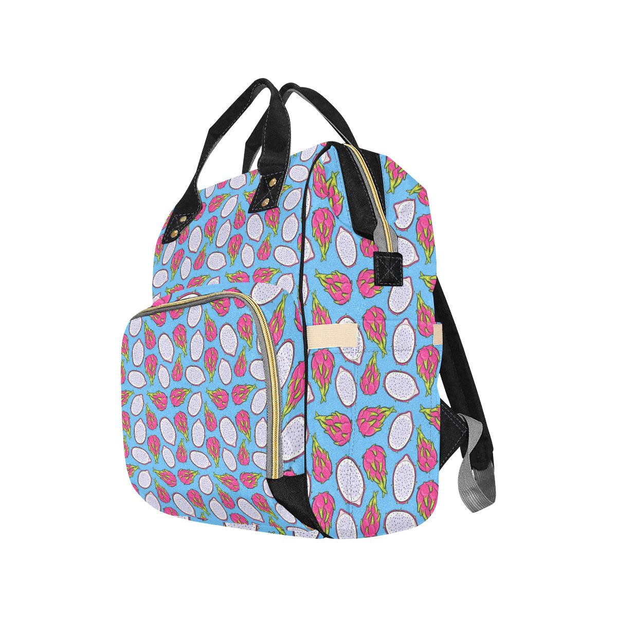 Dragonfruit Pattern Print Design DF04 Diaper Bag Backpack