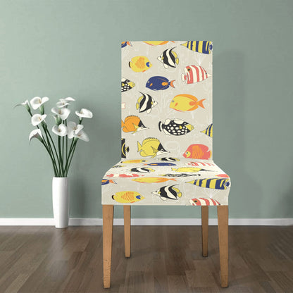 Angelfish Print Design LKS401 Dining Chair Slipcover
