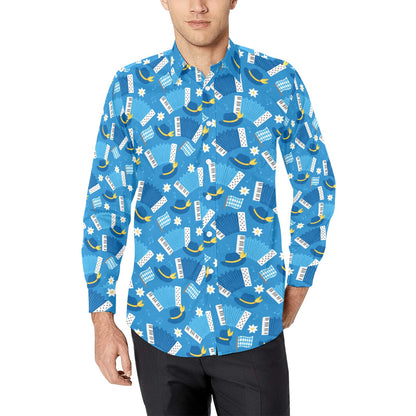 Accordion Print Design LKS401 Men's Long Sleeve Dress Shirt