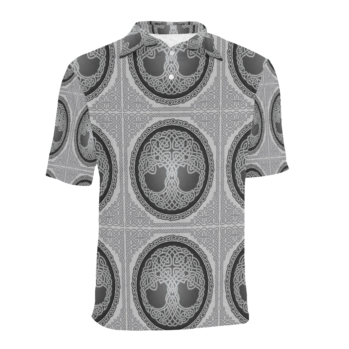 Celtic Tree of life Print Men Polo Shirt