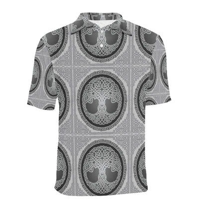 Celtic Tree of life Print Men Polo Shirt