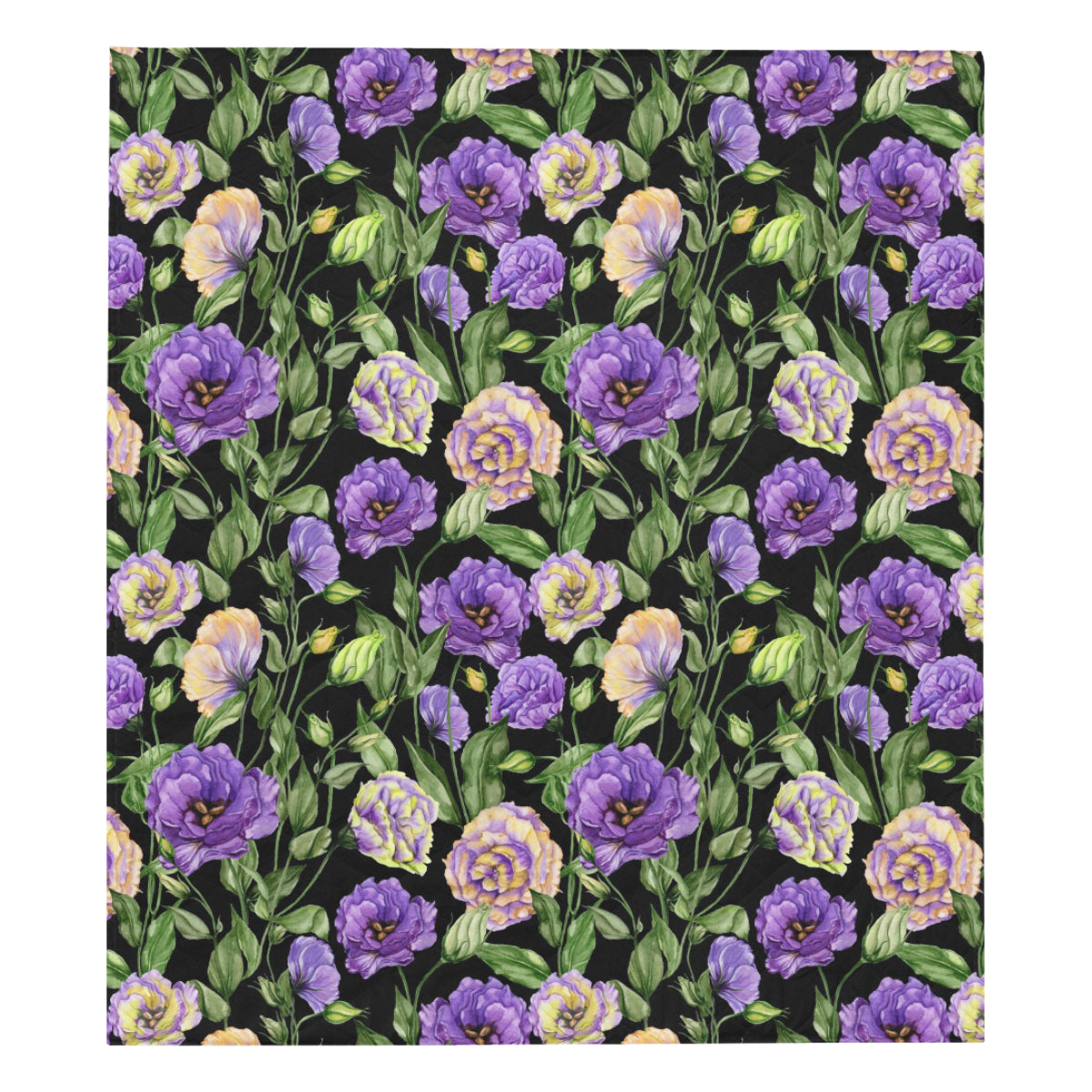 Lisianthus Pattern Print Design LT02 Premium Quilt