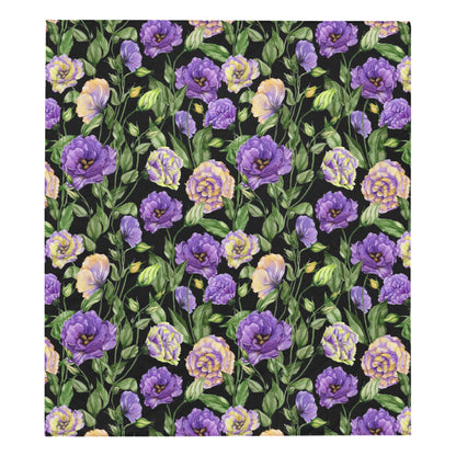 Lisianthus Pattern Print Design LT02 Premium Quilt
