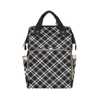 Madras Pattern Print Design 03 Diaper Bag Backpack