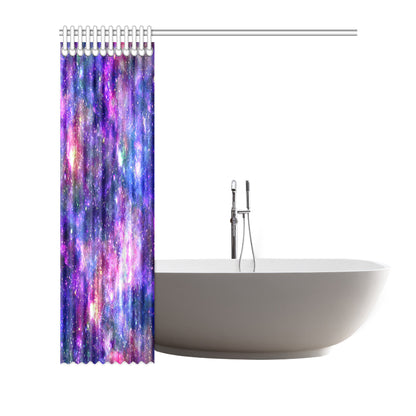 Galaxy Night Stardust Space Print Shower Curtain