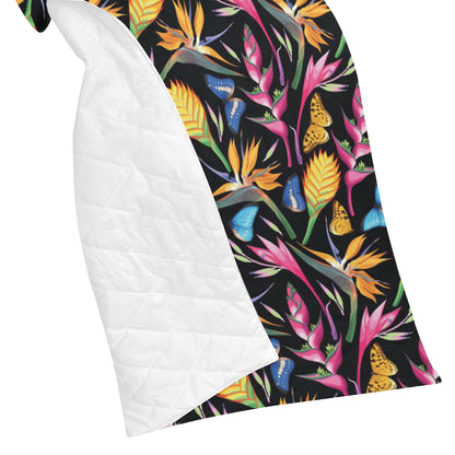Tropical Flower Pattern Print Design TF016 Premium Quilt