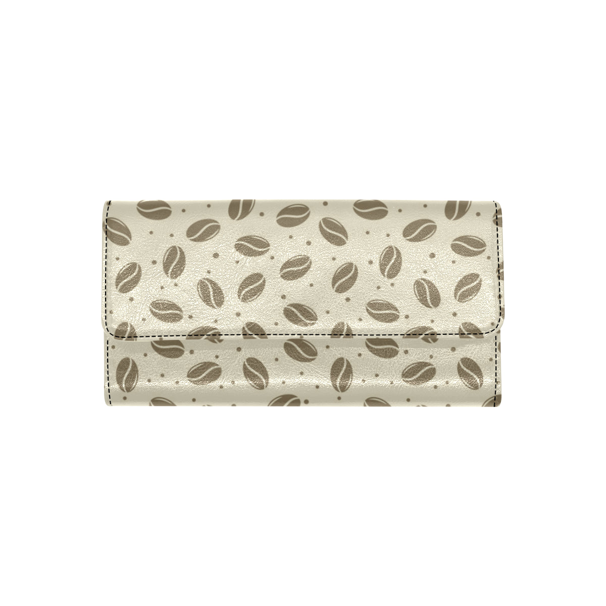 Coffee Pattern Print Design 02 Women's Trifold Wallet