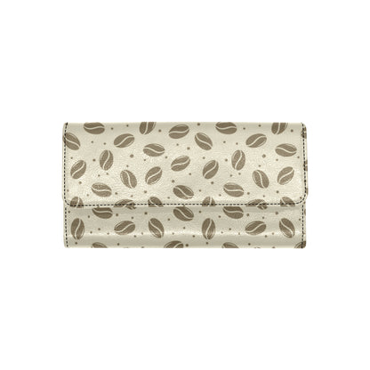 Coffee Pattern Print Design 02 Women's Trifold Wallet