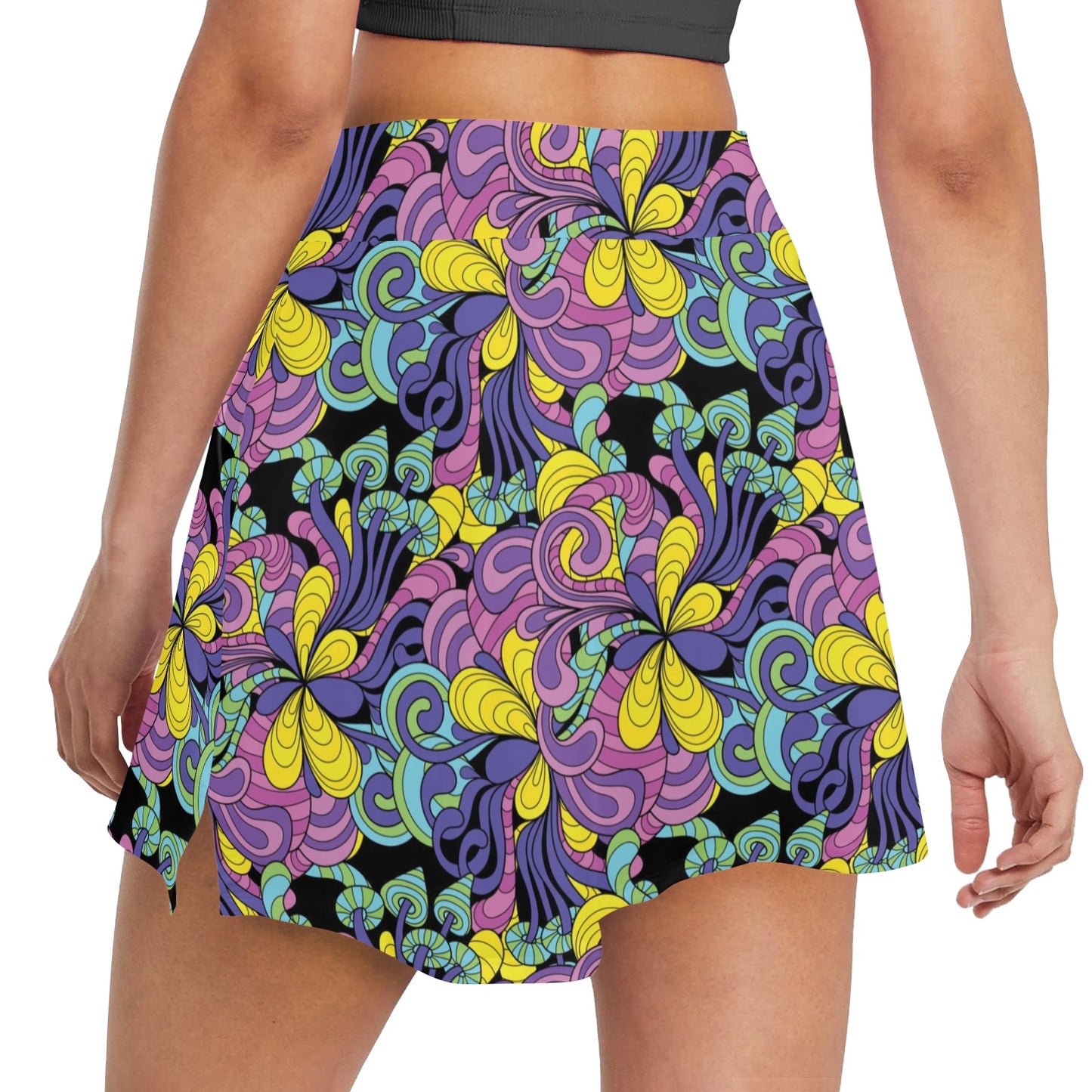 Trippy Print Design LKS305 17" Golf & Pickleball Skort with Pockets