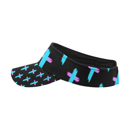 Christian Cross neon Pattern Unisex Sun Visor