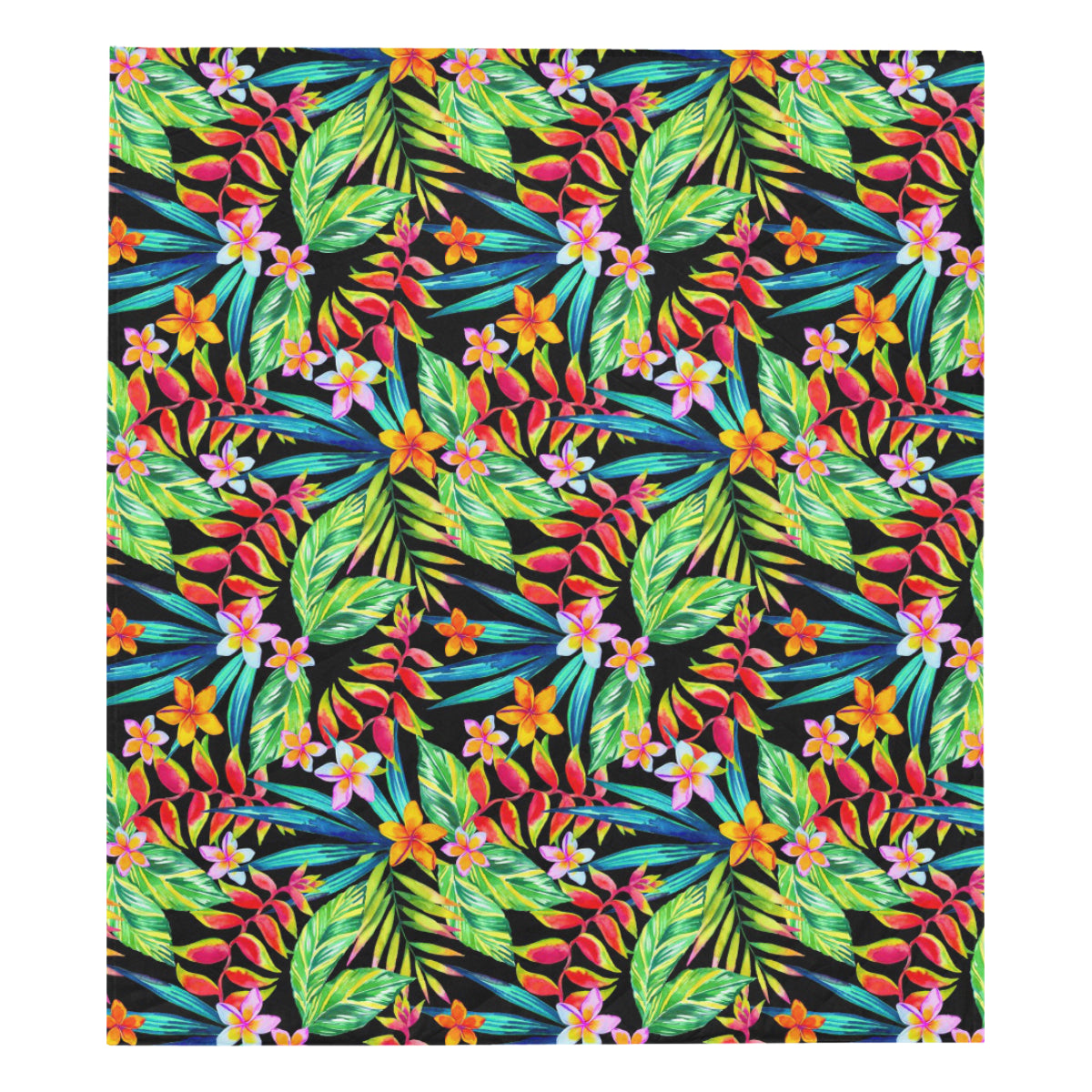 Heliconia Pattern Print Design HL09 Premium Quilt