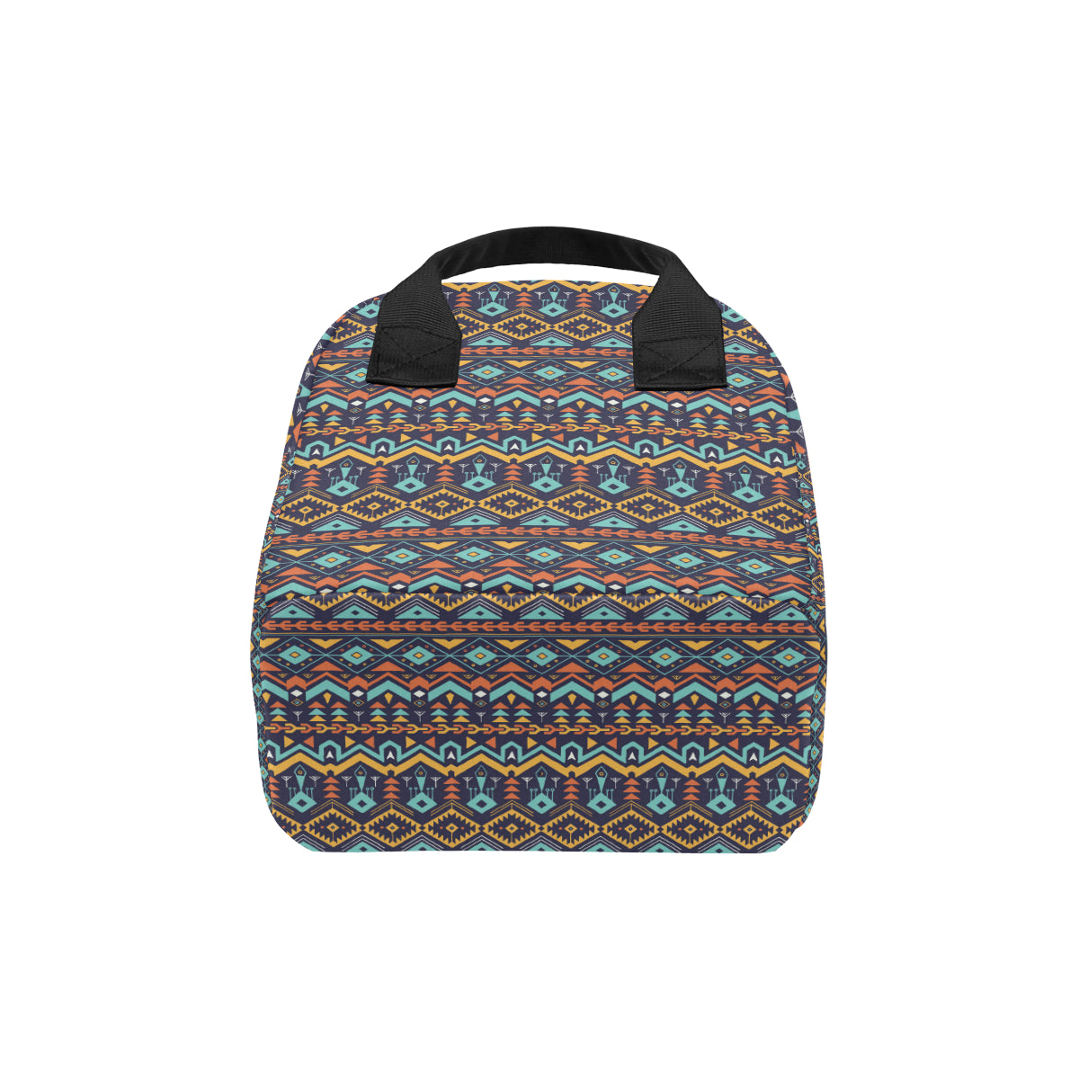 Aztec Style Print Pattern Insulated Lunch Bag