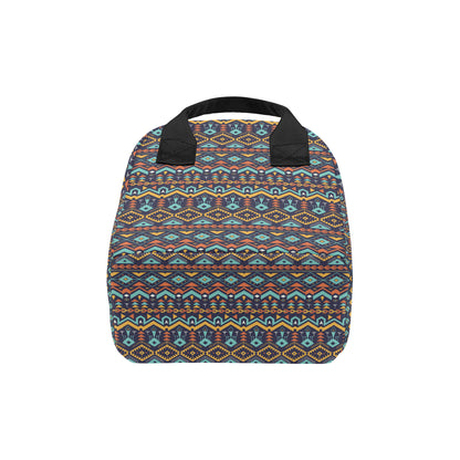 Aztec Style Print Pattern Insulated Lunch Bag