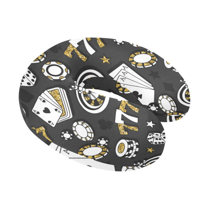 Casino Pattern Print Design 05 U-Shaped Travel Neck Pillow