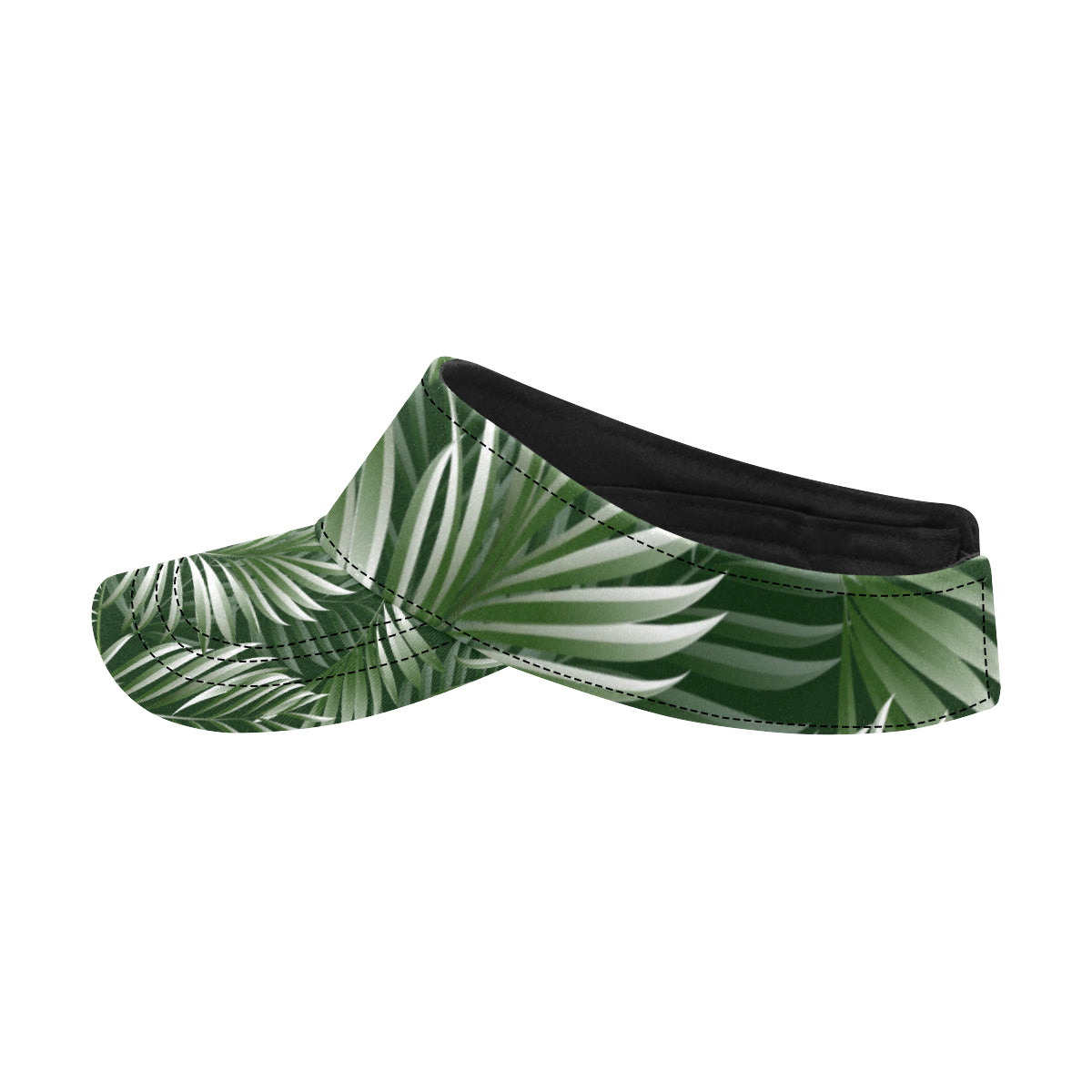 White Green Tropical Palm Leaves Unisex Sun Visor