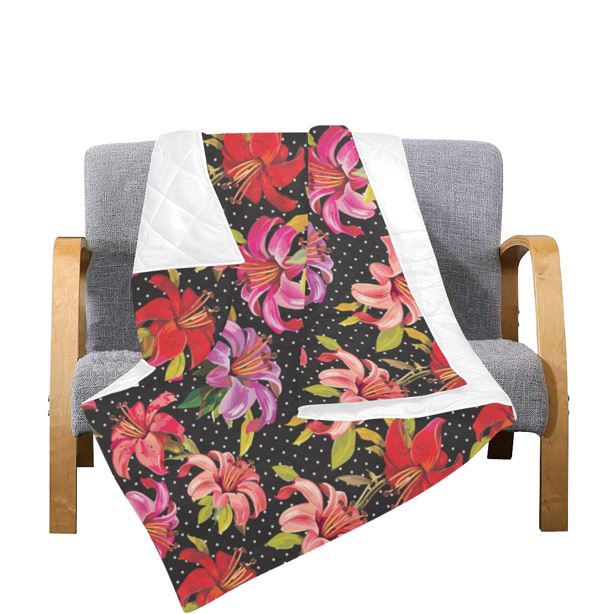 Lily Pattern Print Design LY012 Premium Quilt