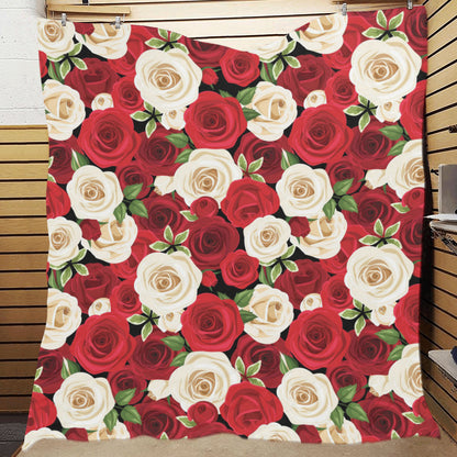 Rose Pattern Print Design RO06 Premium Quilt