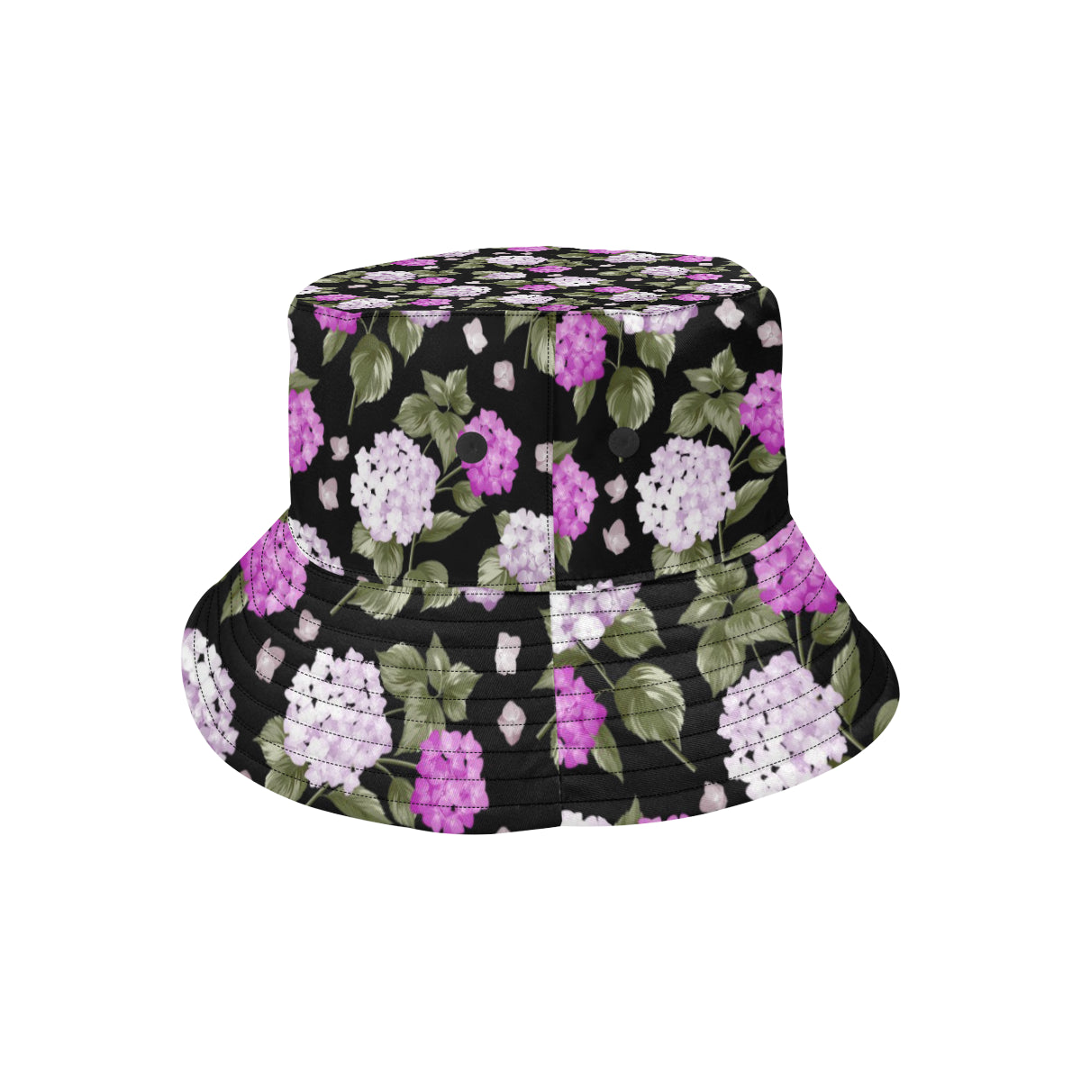 Hydrangea Pattern Print Design HD011 Unisex Bucket Hat