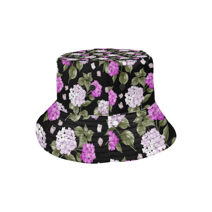 Hydrangea Pattern Print Design HD011 Unisex Bucket Hat