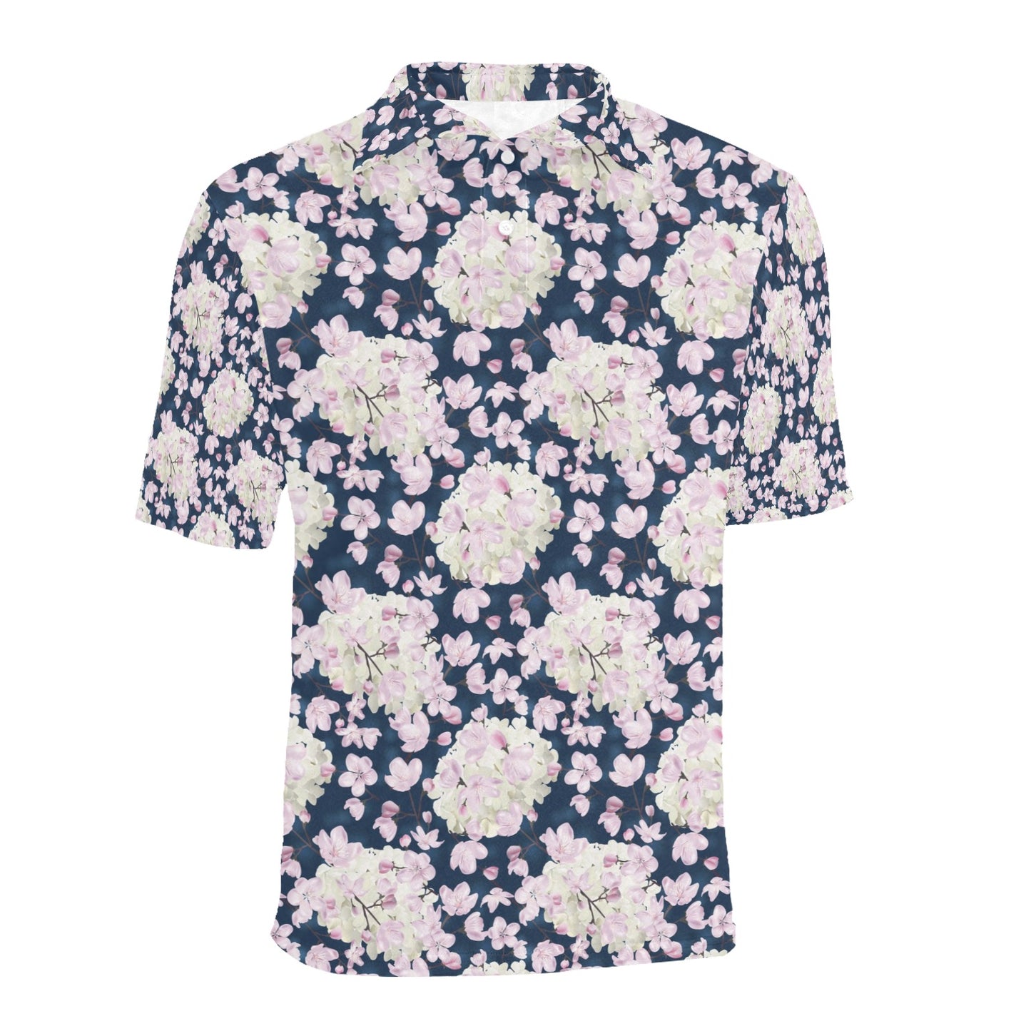 Sakura Print Design LKS305 Men Polo Shirt