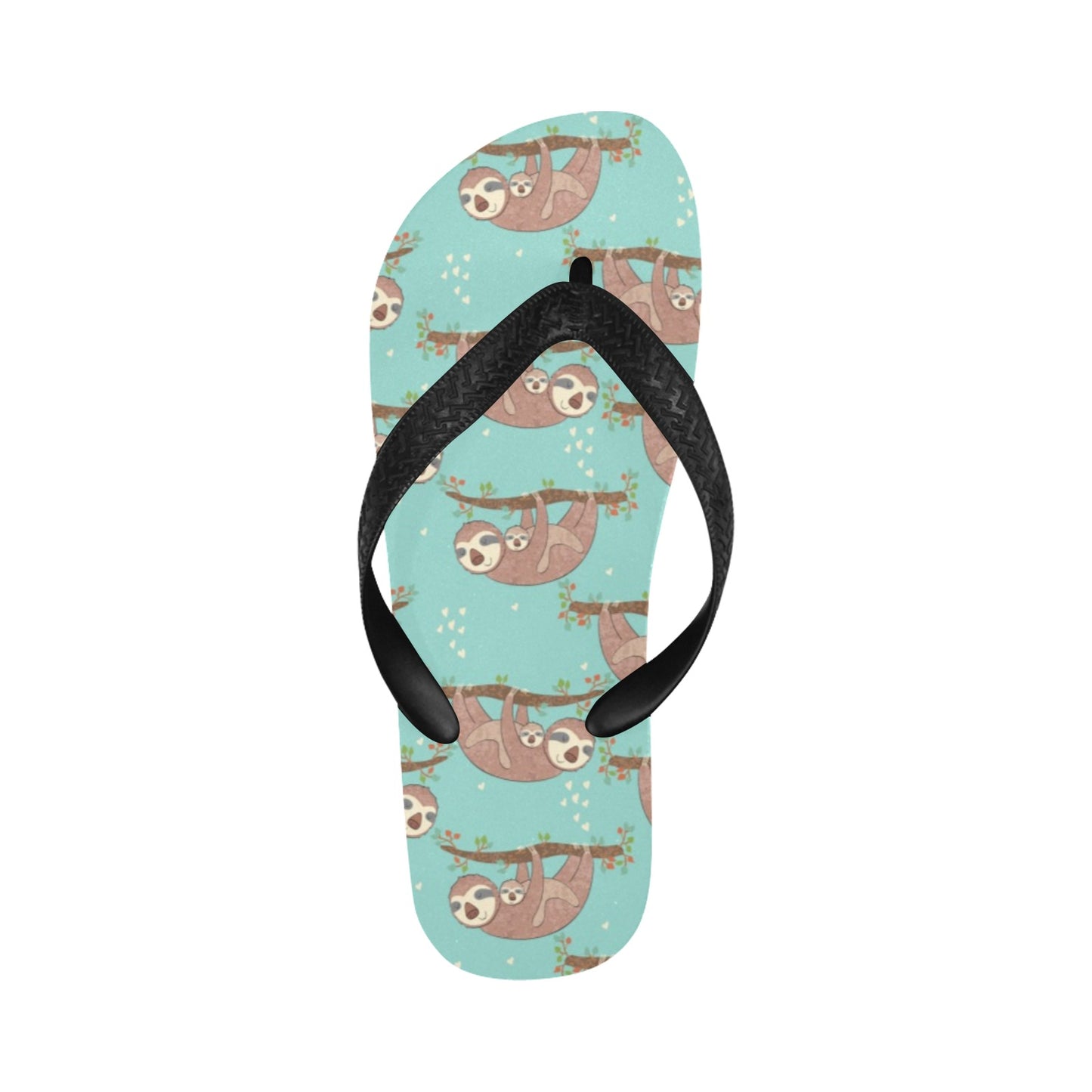 Sloth Print Design LKS302 Flip Flops