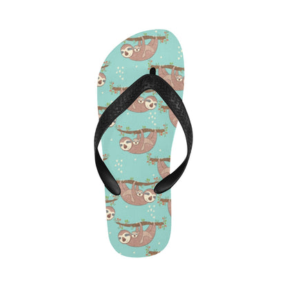 Sloth Print Design LKS302 Flip Flops
