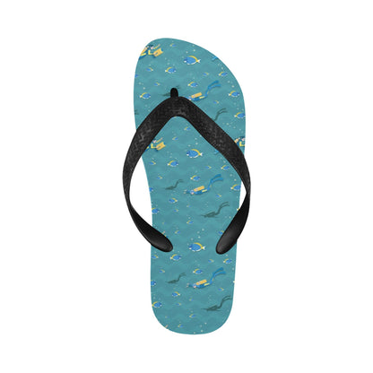 Scuba Driving Pattern Print Design LKS306 Flip Flops