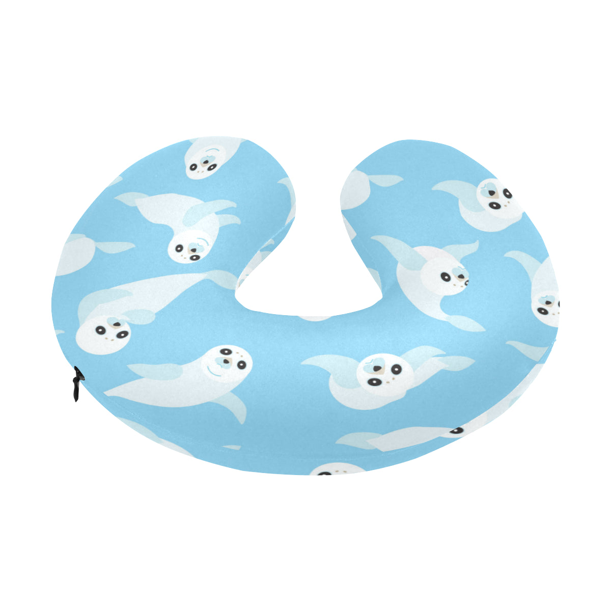 Sea Lion Cute Pattern Print Design 03 U-Shaped Travel Neck Pillow