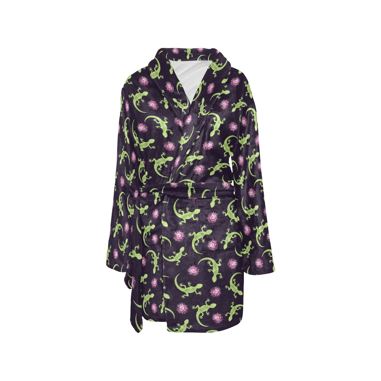 lizard Print Design LKS402 Women's Fleece Robe