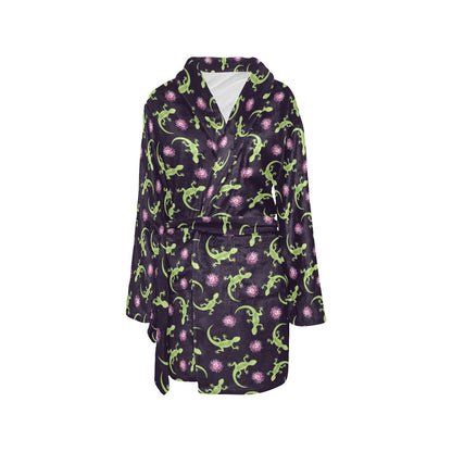 lizard Print Design LKS402 Women's Fleece Robe