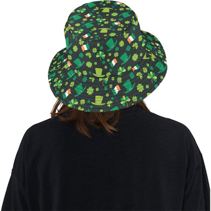 Shamrock Saint Patrick's Day Print Design LKS304 Unisex Bucket Hat