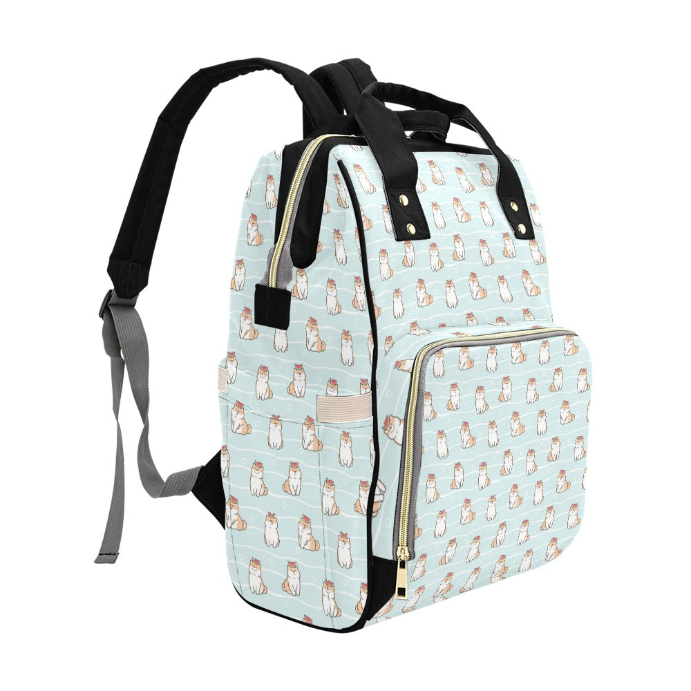 Shiba Inu Print Design LKS3011 Diaper Bag Backpack