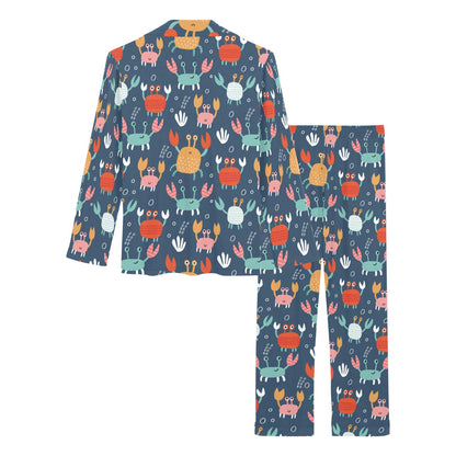 Crab Pattern Print Design 05 Women's Long Pajama Set
