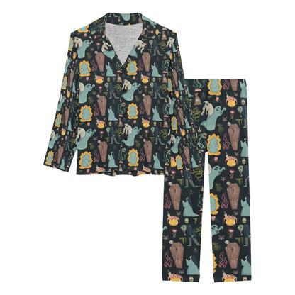 Creepy Print Design LKS303 Women's Long Pajama Set