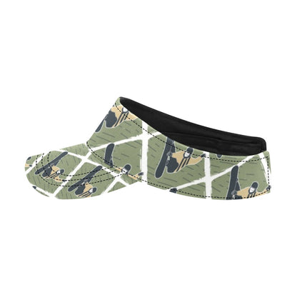 Snowboard Man Print Design LKS302 Unisex Sun Visor
