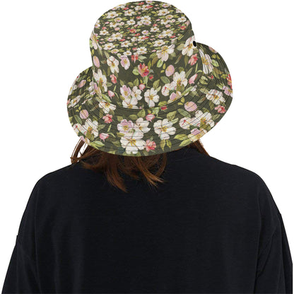 Apple blossom Pattern Print Design AB01 Unisex Bucket Hat