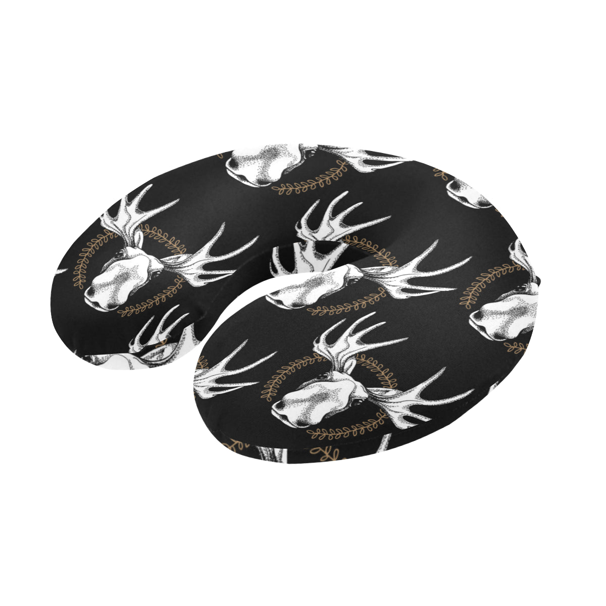 Moose Pattern Print Design 02 U-Shaped Travel Neck Pillow